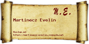 Martinecz Evelin névjegykártya