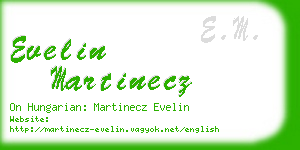 evelin martinecz business card